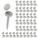 M METERXITY 200個入り プラスチック製ヒンジ付きねじカバーキャップ 3 mm シャッタースクリューとキャップ 折りたたみスナップワッシャーカバー ワッシャーフリップ保護カバーM3 M4 M5スクリューヘッド【ライトグレー】
