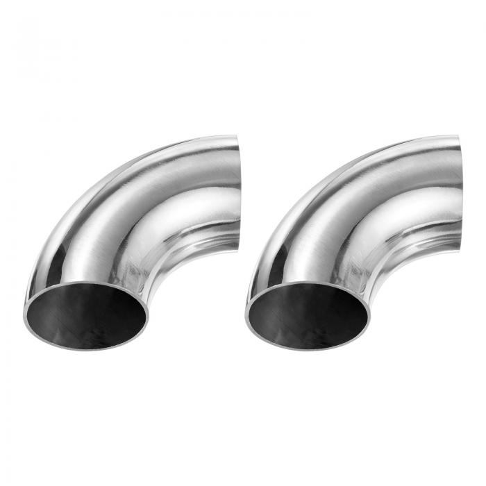 M METERXITY 2パック OD 1.8" 90 度マンドレル曲げエルボ 厚さ1.5 mm 304ステンレス鋼排気エルボーパイ..