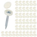 M METERXITY 200パック プラスチック製ヒンジ付きねじカバーキャップ 5mm シャッタースクリューとキャップ 折りたたみスナップワッシャーカバー ワッシャーフリップ保護カバーM3 M4 M5スクリューヘッド【ベージュ】
