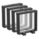 uxcell 4個 3D浮動ディスプレイケース 4.3 x 4.3 x 0.8