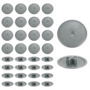 uxcell 200個のねじキャップカバー、17 x 4mmのプラスチック製ねじ飾りカバー、フィリップ スカムフィッティングナット用自己攻釘ねじ、飾り用タッピングファスナー、ダークグレー