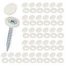 M METERXITY 100個入り プラスチック製ヒンジ付きねじカバーキャップ 5mm シャッタースクリューとキャップ 折りたたみスナップワッシャーカバー ワッシャーフリップ保護カバーM3 M4 M5スクリューヘッド【ウォームホワイト】