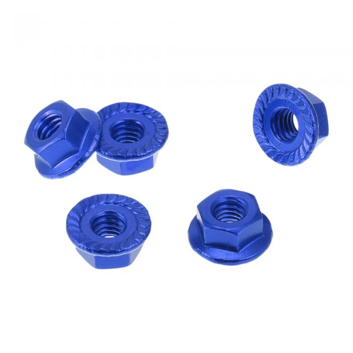 REPAIROCK 5個M4車用フランジナットアルミ合金ノブ付き六角ロックフランジナット滑り止めロックフラン..