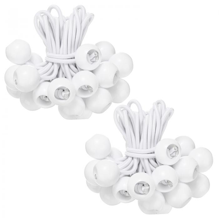 M METERXITY 50パック ボールバンジーコード 4" 高弾性キャノピー用タープタイダウンバンジーボール キ..