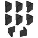 M METERXITY 8パックL字型アングルアイアンキャップ 1 x 1"ラバーアンチスリップレッグカバー 棚/テーブル用 家具脚カバーフロアプロテクターアングルアイアンフットパッド