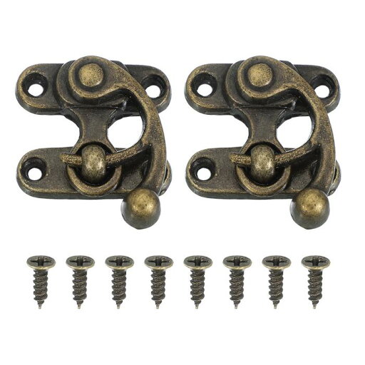 PATIKIL 木製ボックスハスプラッチ32x29mm 2個ビンテージロッククラスプス イングアームラッチフックハスプ 装飾用ジ ュエリー木製ボックスケースツールボックス用ネジ付き ブロンズ PATIKIL 木製ボックスハスプラッチ32x29mm 2個ビンテージロッククラスプス イングアームラッチフックハスプ 装飾用ジ ュエリー木製ボックスケースツールボックス用ネジ付き ブロンズ