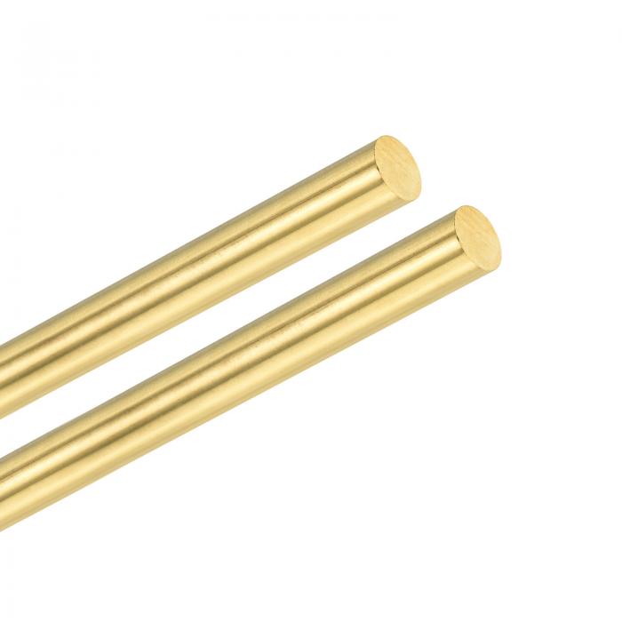 M METERXITY 2パック真鍮棒 5mmx300mm H59実心真鍮丸棒 シャフトピンクラフト/モデルDIY 旋盤リベット..