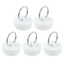 uxcell 5個 ラバーシンクプラグ バスタブドレインストッパー 1-1/8