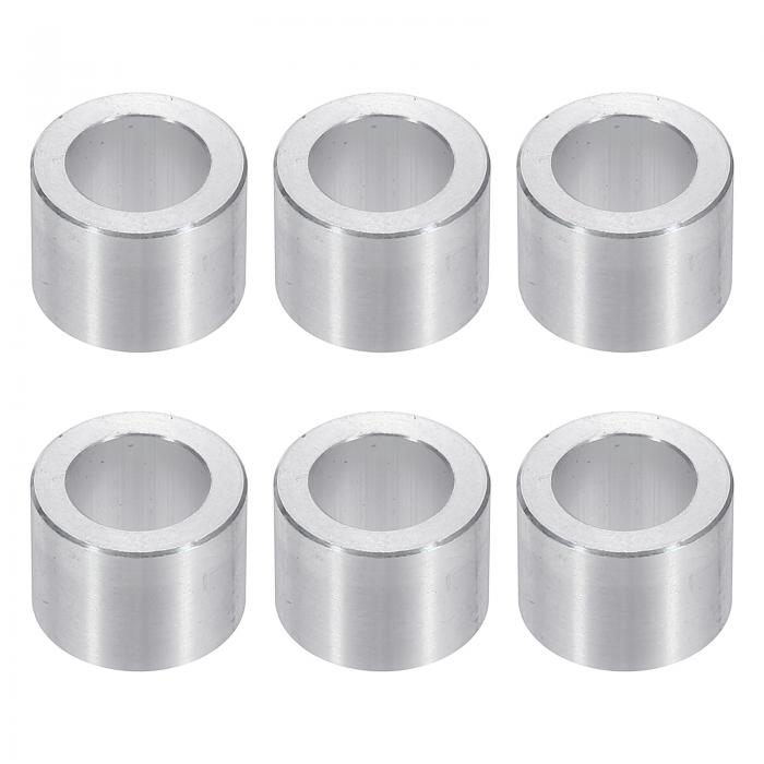 PATIKIL M10アルミスペーサー 6個 3/8" x 5/8" ラウンドメタルスペーサー 3/8またはM10ねじボルト用 ねじ切りされていないスタンドオフ 1/2"L 10.2x16x12mm&#10;