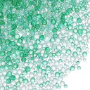 PATIKIL 1-3 mm ミニガラスバブルビーズ 200g 小さな虹色ビーズ 穴なし 水滴ボール DIYクラフト ネイルアート レジン フィラー用 緑シリー...