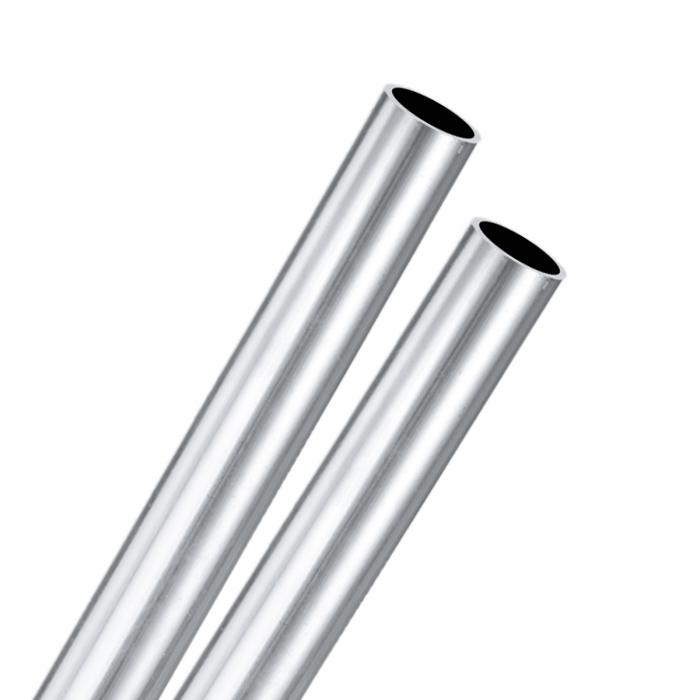 M METERXITY 2パック 300mm 6063 アルミニウム丸管 18mm ID 21mm OD シームレスアルミチューブ 建設/機..