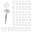 M METERXITY 200パック プラスチック製ヒンジ付きねじカバーキャップ 4mm シャッタースクリューとキャップ 折りたたみスナップワッシャーカバー ワッシャーフリップ保護カバーM3 M4 M5スクリューヘッド【ホワイト】