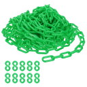 PATIKIL 緑 プラスチックチェーン 39フィート8mm 安全バリアチェーン クラウドコントロール 列線 駐車場 フェンス ゲート コンサート 建設現場 装飾用