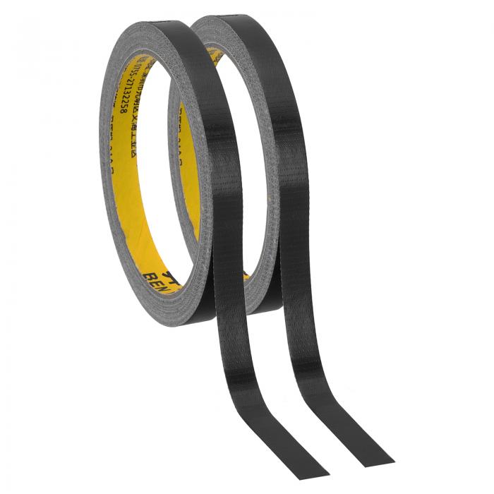 PATIKIL 10mm x 0.28mm ブックバインディングテープ 22ヤード合計2ロール クロスブックバインディング修理テープ ブックバインディングテープ 自己粘着 古い本 修理用 黒