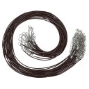 PATIKIL 16インチ×0.06インチのネックレスコード、20個のワックスレザーネックレスストリングロープ、宝石メイキング用具、ビーズ用具、ペンダント、ブレスレットチェーン用具、ブ ラウン