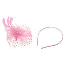 PATIKIL ファシネーターハットクリップセット ヘアバンドティーパーティーフェイスベールハットヴィンテージヘッドウェアウィメンズフェザー メッシュ 女性 ピ...