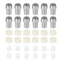 PATIKIL 5mm 発光ダイオードホルダー 60個 プラスチッククロームメッキLEDホルダークリップ取り付け ブ ラケットソケットキャップナット ランプ電球ベゼルマウントパネルLEDディスプレイ用 シルバー