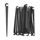 M METERXITY 25パック 灌漑用ドリップサポートステーク 110x10mm 1/4"ドリップチューブ用プラスチックドリップホースステーク 灌漑/温室用 固定ペグパイプホースホルダー