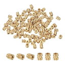 PATIKIL インサートナット M2x4 mm 埋め込みナット ネジ変換アダプター 家具 木工 DIY ジョイント 接合 補修用 真鍮製 20個