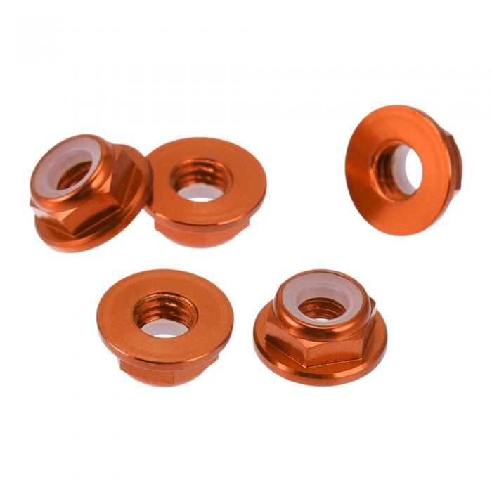 REPAIROCK 5個M5車用フランジナットアルミ合金フラット六角スレッドロックフランジナット滑り止めロッ..