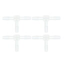 RATCHROLL 4個のプラスチックホースバーブ継手3/32" T 3ウェイスプライサージョイントクリアPP