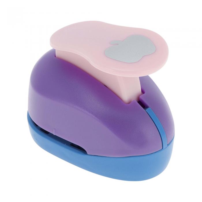 CAPASTEC クラフトパンチ ペーパーパンチャー 紙用 穴あけパンチ ハンドメイド ミニ DIY 先生 オフィス 子供用 ランダム色 リンゴ 切断直径2.2~2.5cm