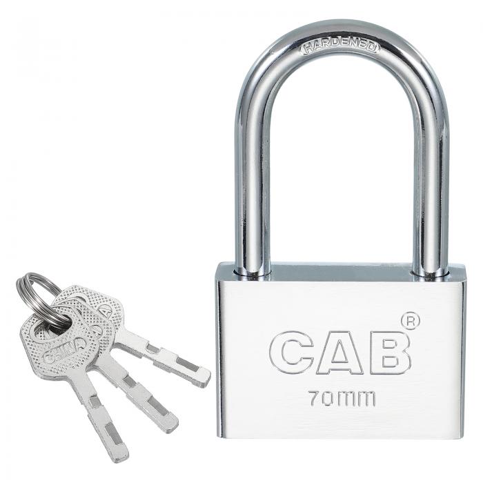 PATIKIL キー付きパドロック 68mm（2-11/16インチ）、キーが異なるステンレススチールピンタンブ ラーパドロック 長いシャックル付きのキー付き屋内外のドア用、シルバー