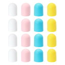 PATIKIL 旅行用の16個のシリコン製ボトルカバー、16個のリーク防止再利用可能な大型トイレタリースリーブ、ローションシャンプーコンテナ用の旅行必需品、4色