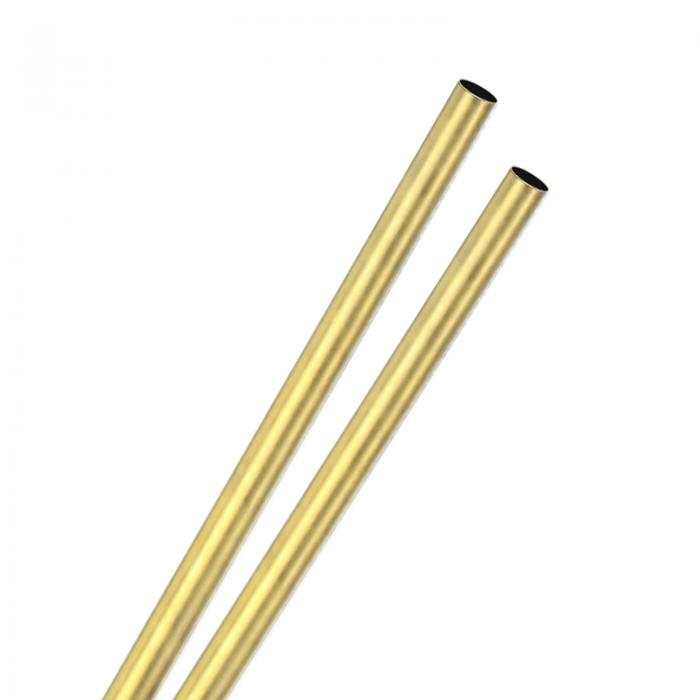 M METERXITY 2パック 300mm 真鍮丸管 外径7mm 壁厚0.2mm H65 真鍮シームレスチューブ 建設/機械加工/DI..
