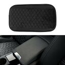 TUCKBOLD 車用センターコンソールカバー 車用アームレストカバー 収納バッグ付き 12.20"x7.09"x0.79" ブラック フォーリーダー