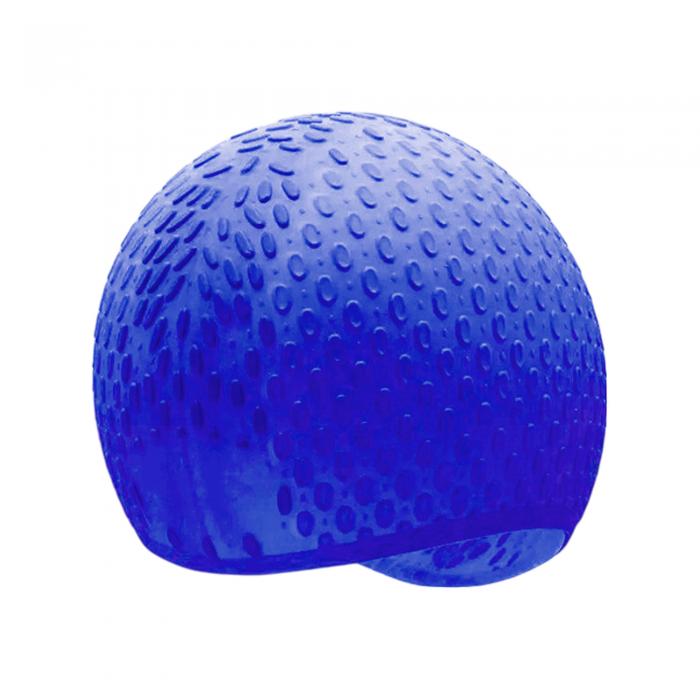 CAPASTEC 水泳キャップ スイムキャップ 水泳帽 シリコンキャップ 男女兼用 防水 スイミングキャップ プール 水泳 競泳用 伸縮性良い フリーサイズ 水滴柄-ブルー