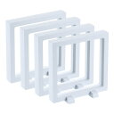 uxcell 4個 3D浮動ディスプレイケース 5.5 x 5.5 x 0.8