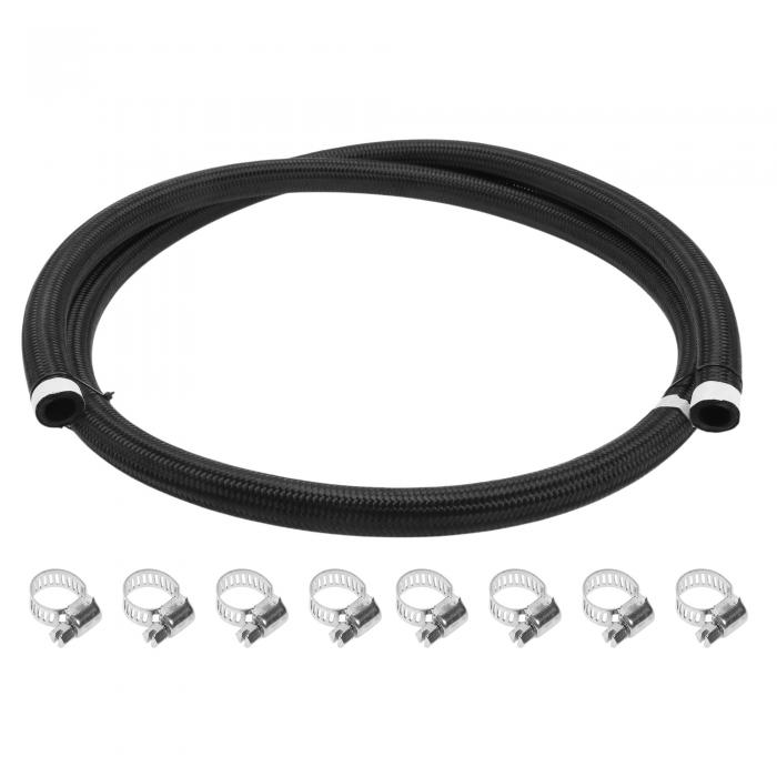 Partuto 5/8インチ燃料ラインキット 6.5ftバキュームホース 自動車用燃料ホース 8個のクランプ付き 1セ..