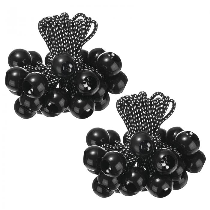 M METERXITY 50パック ボールバンジーコード 4" 高弾性キャノピー用タープタイダウンバンジーボール キ..