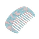 VOCOSTE ヘアコーム 幅広の歯 静電気防止 ポケットサイズのコーム 太い 巻き毛用 ヘアケア もつれ解消コーム ウェットとドライ用 粉青色