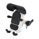 Hihaha バイク用フォンマウントホルダー ナイロン アルミニウム合金 リアビューミラーマウント 4.7"-7.2"スマートフォン対応 ホワイト