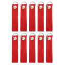 uxcell 10個セット キーホルダー メンズ ストラップ型 鍵 キーリング キータグ キークリップ キーストラップ 名札 ID荷物キーリングタグ 落下防止 ...