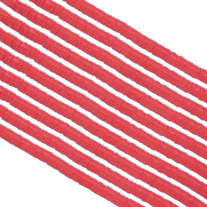 PATIKIL 4 mm ポリマークレイビーズスペーサー 3500個 10ストランド 丸型 平型 手作りビーズスペーサー..