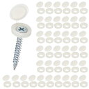 M METERXITY 200パック プラスチック製ヒンジ付きねじカバーキャップ 5mm シャッタースクリューとキャップ 折りたたみスナップワッシャーカバー ワッシャーフリップ保護カバーM3 M4 M5スクリューヘッド【ウォームホワイト】