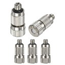 M METERXITY 真鍮霧ノズル5個セット 0.4mm オリフィス径 ミスターノズル真鍮 高圧スプレー 屋外冷却システム/温室/造園用[3/16