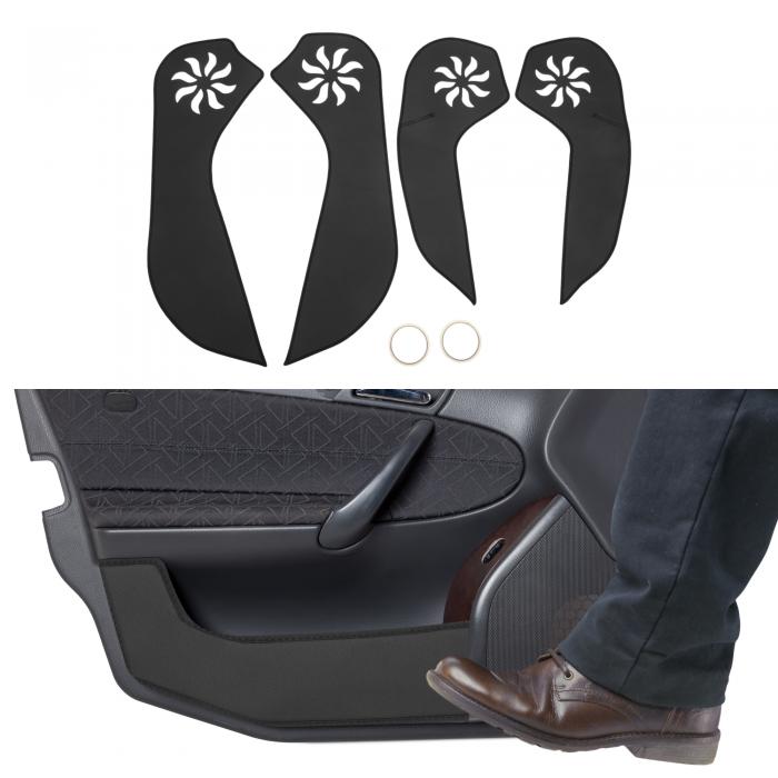 TUCKBOLD ビュイックに対応エクセルXT 2010-2013用のレザーカードアアンチキックパッドステッカー ドアサイドエッジガードプロテクター インテリアアクセサリー ブラック1セット