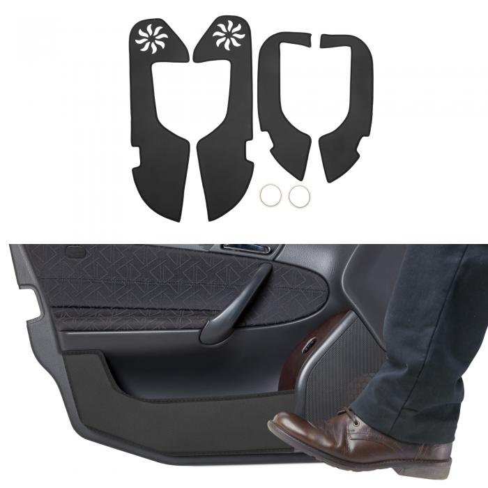 TUCKBOLD レクサスに対応ES ES350 ES300h ES250 2021用のレザーカードアアンチキックパッドステッカー ドアサイドエッジガードプロテクター インテリアアクセサリー ブラック 1セット