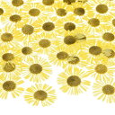 M METERXITY 12個入り 樹脂用乾燥押し花 本物 自然な大量 乾燥花 クラフト/ DIY宝石/石鹸作り/スクラ ップブッキング/キャンドル/エポキシ樹脂用品/フォトフレーム【イエロー】