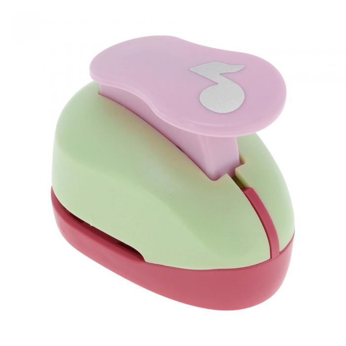 CAPASTEC クラフトパンチ ペーパーパンチャー 紙用 穴あけパンチ ハンドメイド ミニ DIY 先生 オフィス 子供用 ランダム色 音符 切断直径2.2~2.5cm