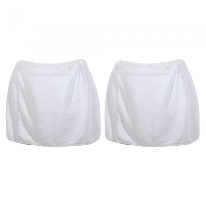 VOCOSTE メンズ バスラップ タオル 2枚 シャワースパ用ボディラップ 調節可能 ローブ 白  ...