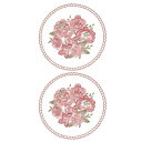 uxcell 2個セット レトロレースプレクッション フランス クロシェドイリーラウンド刺繍ホローカップ花瓶テーブルクッション ダイニングテーブルキッチンパーテ...