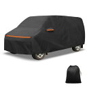X AUTOHAUX Toyotaに対応Voxy用のカーカバー アルミフィルム 綿製 アウトドアフルカーカバー オールウェザー防水 防風 日焼け防止 ドライバードアジッパー付き(2)