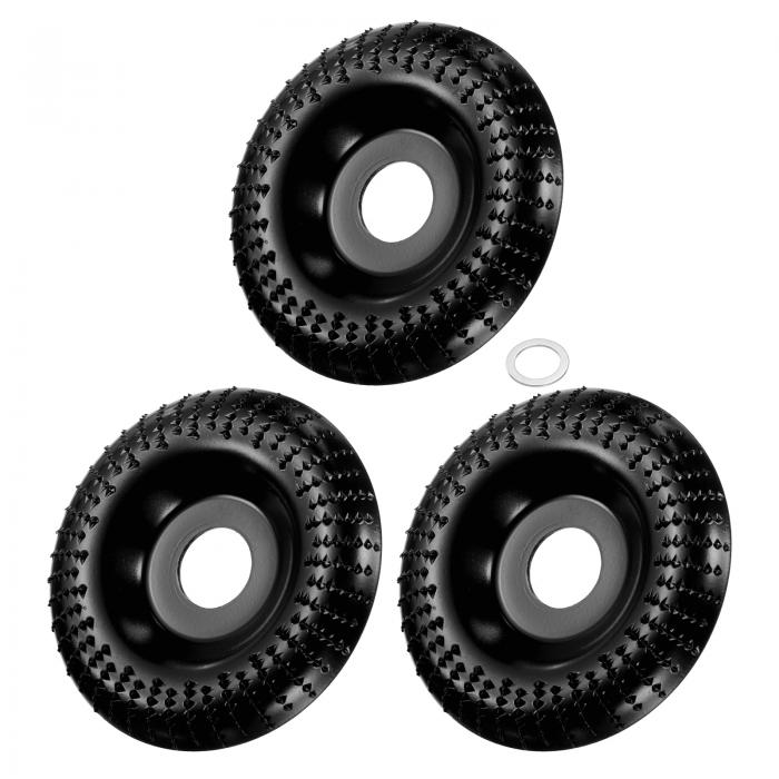 uxcell 3個 木彫りディスクグラインダーホイール4-1/2"アングルグラインダーホイールアーク彫刻ディス..