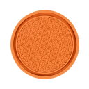 uxcell 車用カップコースター ユニバーサルPVC車用カップクッション ノンスリップカップホルダーインサートコースター 車内アクセサリー、オレンジ