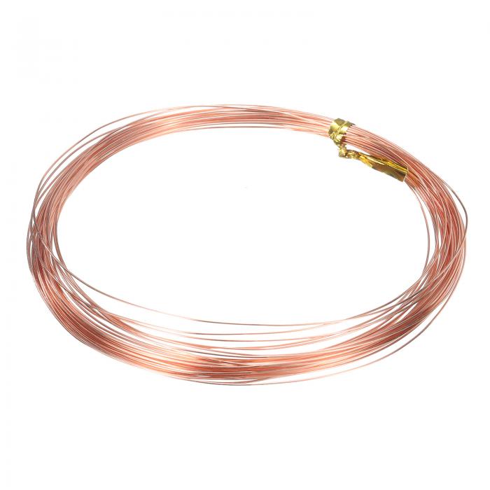 uxcell 99.99% 24ゲージ0.5mmじゅん銅線10m/33 ftソフトクラフト銅線変色耐性ジュ エリーワイヤー ジュ..